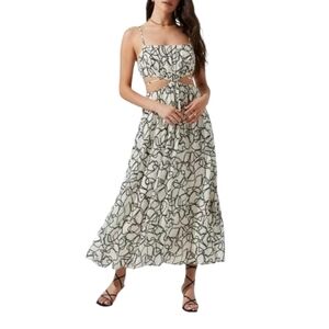 ASTR Black and White Sanger Maxi Dress Sz S